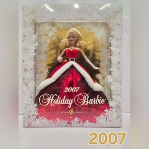 Mattel Holiday Barbie 2007 in Red, White and Black Gown